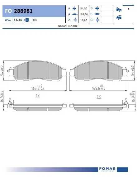 Brake Pad Set, disc brake